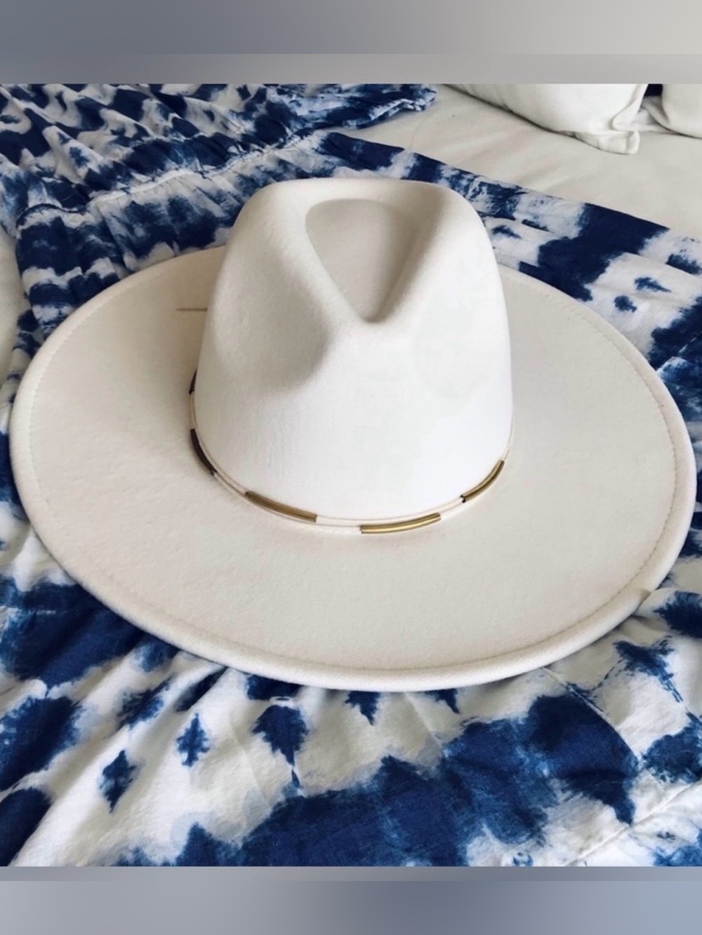 Marcus Adler Metal Trim Panama Hat NWT